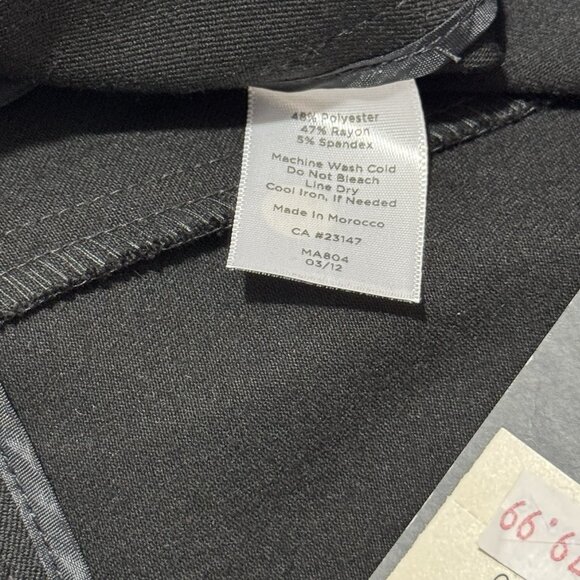 NWT Talbots Pants Trousers 10 Black Heritage Fit Straight Pleated Mid Rise - Picture 5 of 6